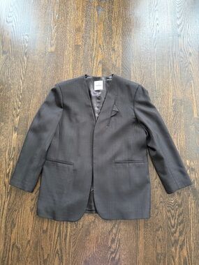 Sandro Black Minimalist Tailored Blazer